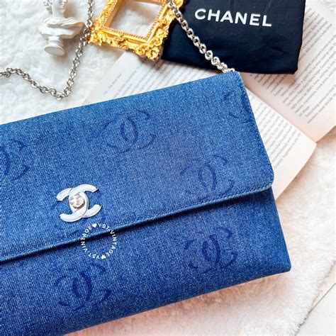 used chanel clutch|chanel denim clutch.